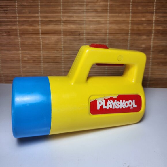 Playskool Flashlight Vintage 1986 Red Green Colour Changing Works Yellow & Blue - Picture 3 of 10